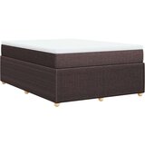 vidaXL Krevet s oprugama i madracem tamnosmeđi 140 x 190 cm od tkanine | shoptok.hr