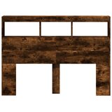 Ormarić za uzglavlje LED boja dimljenog hrasta 140x17x102 cm | shoptok.hr