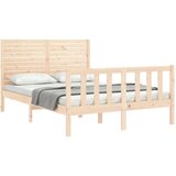  Kreveta s uzglavljem 120 x 200 cm od masivnog drva | shoptok.hr