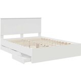  Konstrukcija postelje Bela 150 x 200 cm Inženirsko leseno, (5000121148) | Shoptok.si