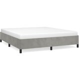 Maison Chic Posteljni okvir - Dvoposteljna postelja - Zakonska postelja brez vzmetnice svetlo siv 180x200 cm žamet-J4163, (21769607) | Shoptok.si