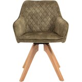 Livetastic Naslanjač Samt, Zelena, Vrtljivo | Shoptok.si