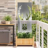 vidaXL Dekorativna ploča za vrt Srebrno 50 x 140 cm Pocinčani čelik | shoptok.hr