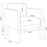 Ukrasna fotelja Plava Baršun | shoptok.hr