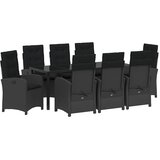  Vrtni set za objed 9 kom. Crna poliratan | shoptok.hr