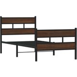 vidaXL Posteljni okvir brez vzmetnice z vzglavjem/vznožjem 100x190 cm | Shoptok.si