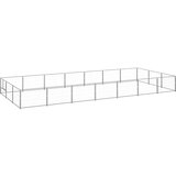 vidaXL Pasji boks srebrn 21 m² jeklo Cene