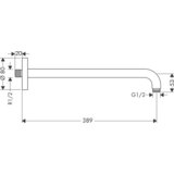 Hansgrohe izliv za tuš 38,9 cm 27413000