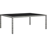 The Living Store Zunanja jedilna miza siva 200x150x74 cm poli ratan - Zunanja Jedilna Garnitura, (21476060) | Shoptok.si
