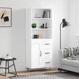  Visoka komoda bijela 69,5x34x180 cm konstruirano drvo | shoptok.hr