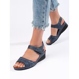 Shelvt Women's blue Velcro sandals Cijene