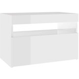 vidaXL noćni ormarić s LED svjetlima visoki sjaj bijeli 60x35x40 cm | shoptok.hr