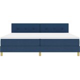  LED Box Spring Krevet s LED trakama Plava 200 x 200 cm tkanina | shoptok.hr