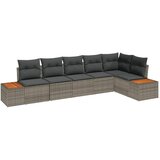  Sjedeća garnitura za vrt 6 kom. Siva Poli ratan Svjetlosiva 319 x 154 x 69 cm | Shoptok.si