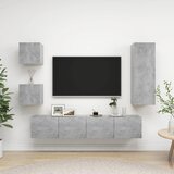  5-dijelni set TV ormarića siva boja betona konstruirano drvo | shoptok.hr