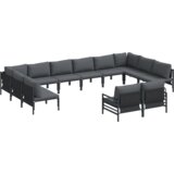 vidaXL Vrtna sedežna garnitura 12 pcs Antracitna Jeklo | Shoptok.si