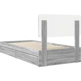  Postelja s shranjevanjem z vzglavjem Siva Sonoma 90 x 190 cm, (5000106233) | Shoptok.si
