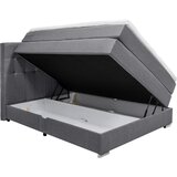 CARRYHOME POSTELJA BOXSPRING 140 cm x 200 cm , tekstil siva | Shoptok.si