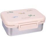 Kidzroom inox kutija za užinu s 2 pretinca - Small Talk Beige Slike