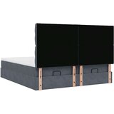 vidaXL okvir kreveta s madracima tamnosivi 200x200cm baršunasti | shoptok.hr