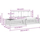  Set vanjskih sofa Prirodna i antracit 203,5 x 83 x 73 cm | shoptok.hr