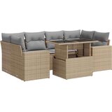 vidaXL 7-dijelni set vrtnih sofa od poliratana s jastucima bež | shoptok.hr
