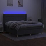  box spring s madracem LED tamnosivi 180x200 cm tkanina | shoptok.hr