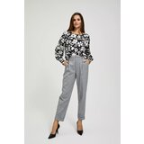 Marisse Floral Print Shirt With Puffed Sleeves, Black | ePonuda.com