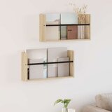  Polica za časopise s policom 2 pcs Sonoma hrast 60 x 12 x 30 cm | shoptok.hr