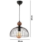 Opviq dorris wood - black, natural blacknatural chandelier | Eponuda.com