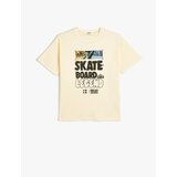 Koton T-Shirt Skateboarding Theme Printed Back Short Sleeve Crew Neck Cotton cene