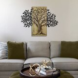 Wallxpert Arbre de Vie-2 GreenBlack Decorative Wooden Wall Accessory Cene