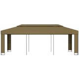  Sjenica s dvostrukim krovom 3 x 6 m smeđe-siva 180 g/m² | shoptok.hr