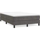 Box spring krevet s madracem tamnosivi 120 x 200 cm baršunasti | shoptok.hr