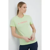 adidas Terrex Bombažen t-shirt zelena barva