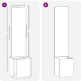 vidaXL Vrtni Sadič s Dekorativnom Pločom Maslinovo zelena 32 x 140 cm | shoptok.hr