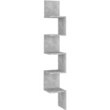  Zidne kutne police siva boja betona 20 x 20 x 127,5 cm drvene | Eponuda.com