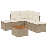  6-dijelni set vrtnih sofa s jastucima bež od poliratana | shoptok.hr