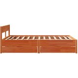 vidaXL Okvir kreveta bez madraca voštano smeđi 135x190 cm od borovine | shoptok.hr