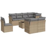 Maison Chic Seti vrtnega pohištva - Vrtna garnitura 9-delna z blazinami bež poli ratan, (21796916) | Shoptok.si