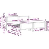  Konstrukcija postelje z vzglavjem Temno siva 200 x 200 cm blago, (5000084190) | Shoptok.si