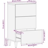 Ormarić Strani šal s predalom Bela 33,5 x 40 x 75 cm, (5000107810) | Shoptok.si
