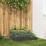  Vrtna saksija Antracit 90 x 90 x 35 cm Čelična vrata | shoptok.hr