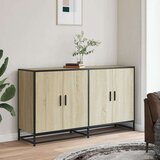 vidaXL Komoda sonoma hrast 134x35x76 cm izrađeno drvo Cijene