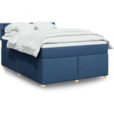  Krevet s oprugama i madracem plavi 160x200 cm od tkanine | shoptok.hr