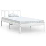 The Living Store Posteljni okvir bel iz trdne borovine 100x200 cm - Posteljni Okvir, (21526407) | Shoptok.si