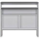  Barski stol s 2 stolne ploče bijelo-sivi 130 x 40 x 120 cm | shoptok.hr