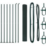 vidaXL set ograjnih stebrov Paket 2 Zelen Kovina s plastičnim premazom, (22086089) | Shoptok.si
