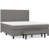 The Living Store Box spring postelja z vzmetnico temno siva 180x200 cm blago - Box Spring Postelja, (21503905) | Shoptok.si
