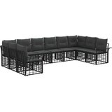  Zunanja garnitura za sedenje 10 pcs Črna in Temno siva, (5000270229) | Shoptok.si